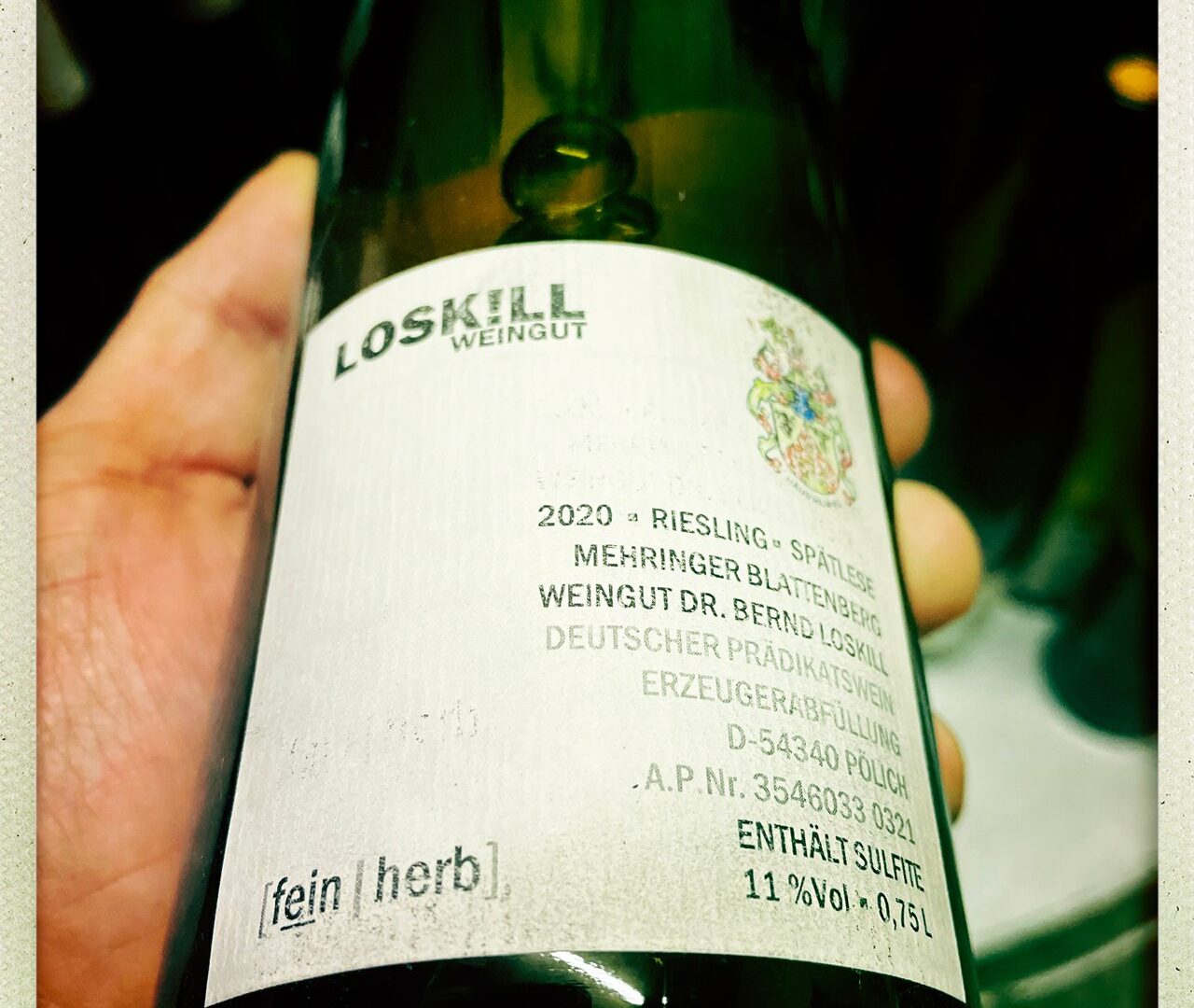 Loskill Riesling feinherb 2020